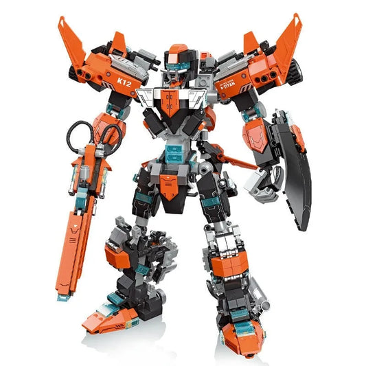 Transforming Titan Knight Mecha Robot Warrior Bricks Toys