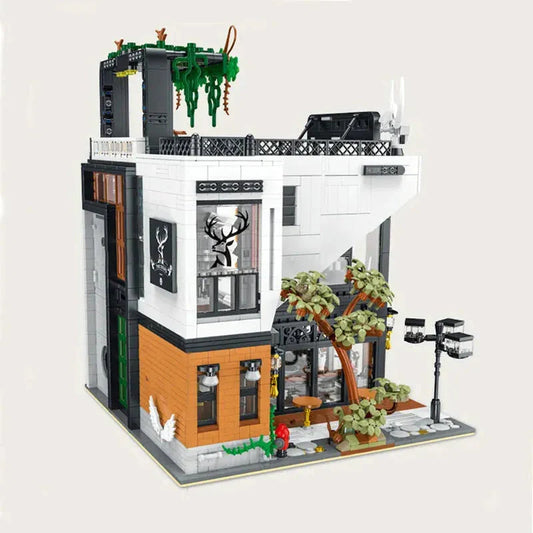 City MOC Experts Creator Deers Bubble Tea Shop Bricks Toy