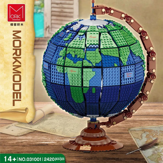 MOC Creator Expert Earth Globe World Map Bricks Toy 031001