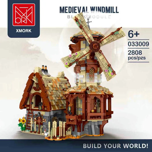 MOC Creator Expert Medieval Town Windmill Bricks Toy
