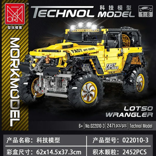 MOC Off-Road AWD Jeep Rubicon Mountain Car Bricks Toys