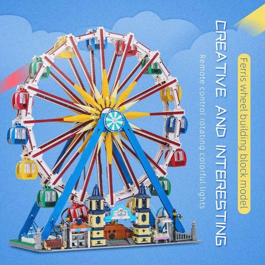 City Creator Expert MOC Motorized RC Ferris Wheel Bricks Toy