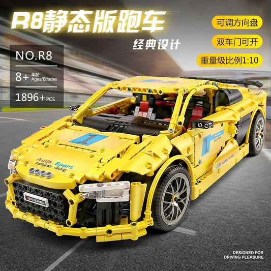 Tech MOC Audi R8 V10 Roadster Racing Car Bricks Toy 13127