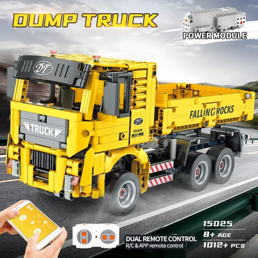 Tech MOC RC APP Man TGX Dump Truck Bricks Toy 15025