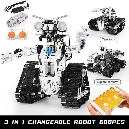 Tech Motorized APP RC Transport Robot Bricks Toy 15046