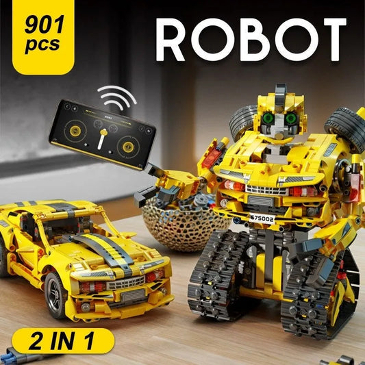 Expert Electric 2In1 Robot APP RC Transbot Bricks Kids Toys