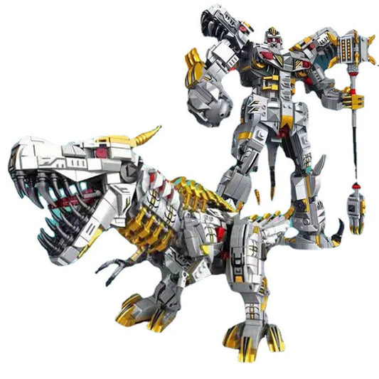 Mecha Iron Grimlock Dinosaur Transformers Bricks Toy