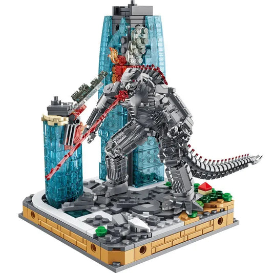 MOC Monster Mecha Godzilla In Battle City Bricks Toys