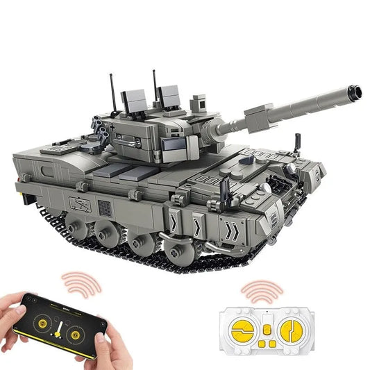 MOC Motorized RC Leopard 2A4 Main Battle Tank Bricks Toy