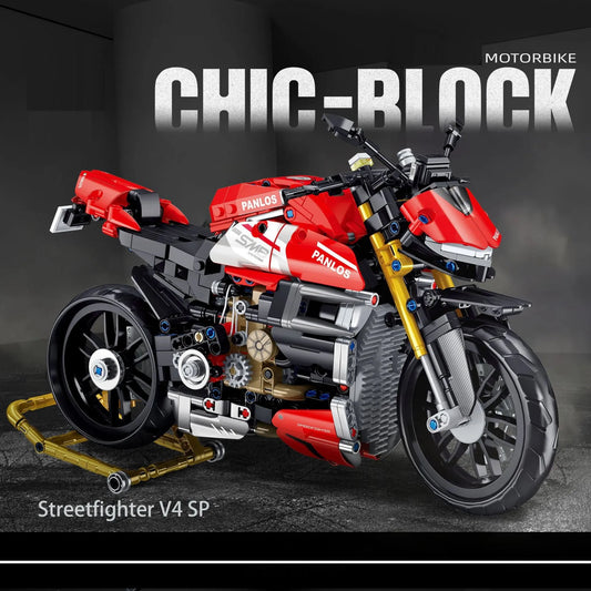 Tech MOC Streetfighter V4 SP Motorcycle Bricks Toy 672006