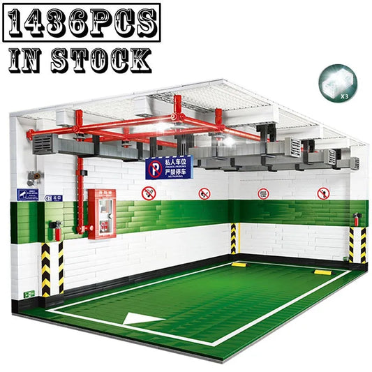 MOC City Creator Expert Car Parking Garage Bricks Toy