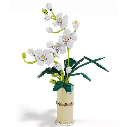 MOC Romantic Flowers Cotton Bouquet Bricks Kids Toy