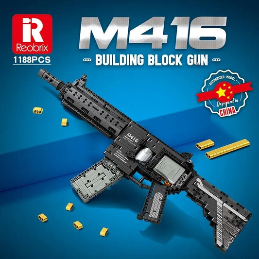 Military MOC M416 Assault Rifle Guns Bricks Toys 77004