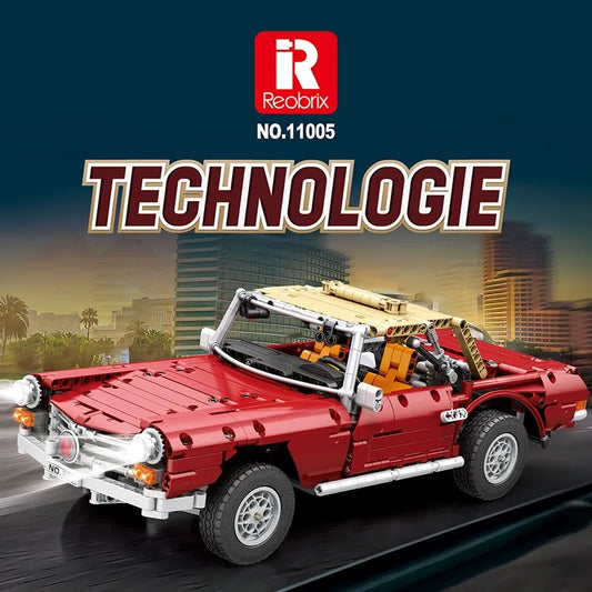 MOC 11005 RC Motorized Vintage 280SL Classic Car Bricks Toy