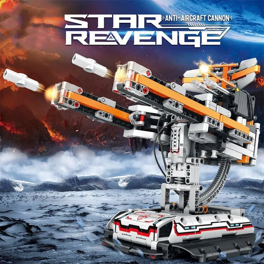 MOC RC Star Revenge Anti-Aircraft Gun Bricks Toy