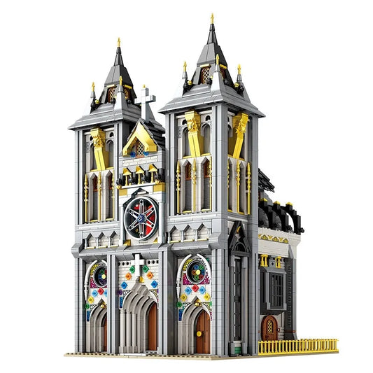 MOC Street Expert Medieval City Church Bricks Toy