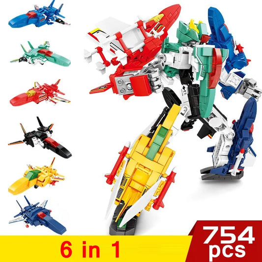 Mecha Transformation Planes Robot Fighter Bricks Toy