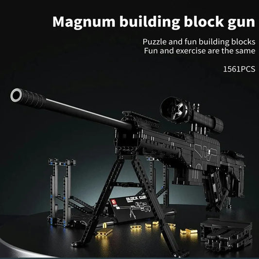 Military Weapon MOC Heavy Duty Sniper Rifle Bricks Toy