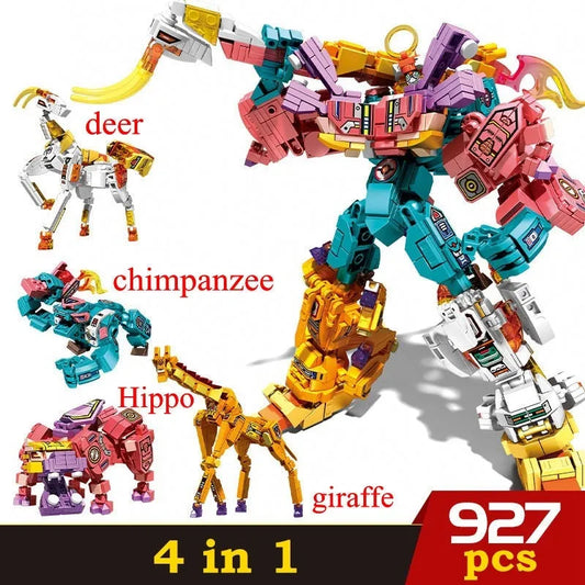 MOC Wilderness Guardian Transforming Mecha Bricks Kids Toy