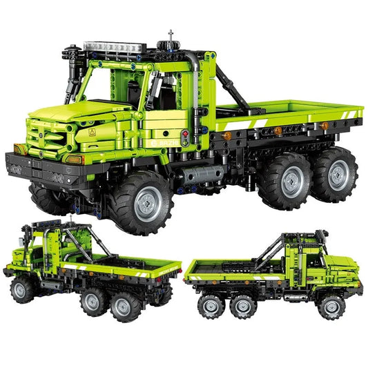 Tech MOC AWD Heavy Duty Engineering Truck Bricks Toys