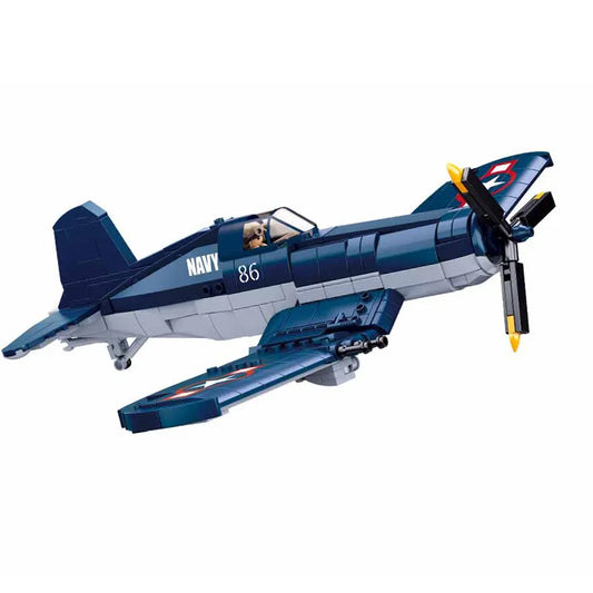 Military Aircraft WW2 US F4U Bomber Plane Bricks Toy