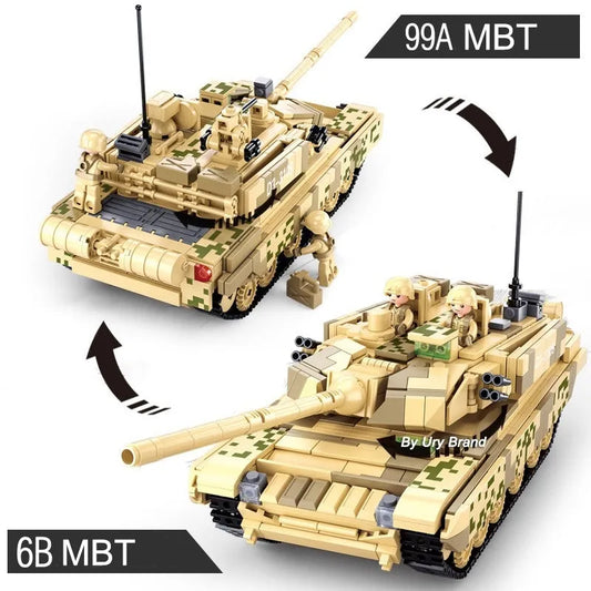 Military MOC 99A MBT Main Battle Tank Kids Bricks Toys