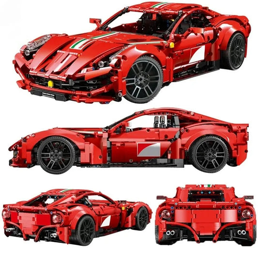 Tech MOC Ferrari F12 Berlinetta Sports Car Bricks Toy T5001