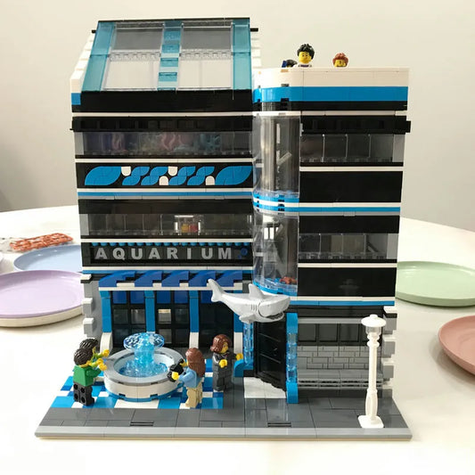City Street MOC Aquarium Ocean Museum Bricks Toys