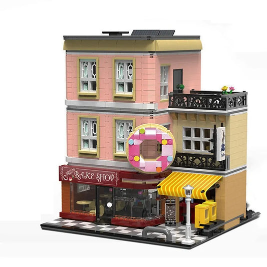 MOC City Street Expert Bakery Shop Bricks Toy 10180