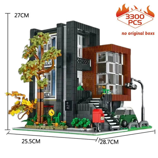 MOC Experts Street Modern Korean Villa Kids Bricks Toys