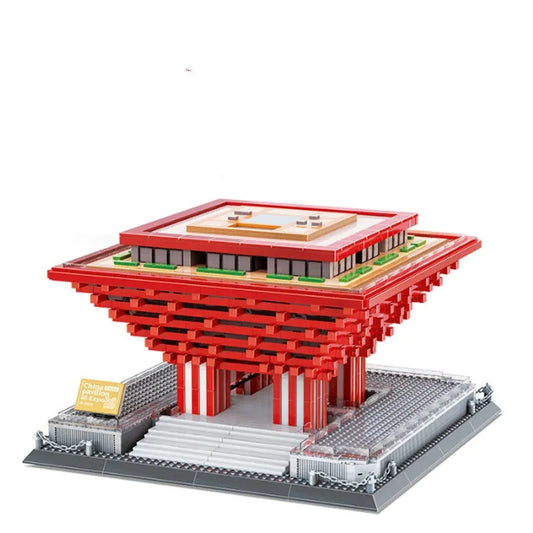 Architecture Famous China Pavilion At Expo Bricks Toy 7210