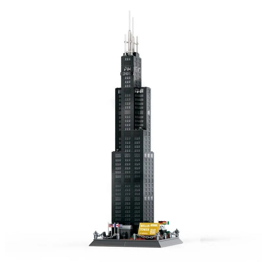 MOC 5228 Architecture Chicago Willis Tower Bricks Toy