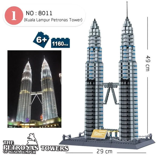 MOC Architecture Kuala Lumpur Petronas Tower Bricks Toys