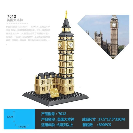 MOC Architecture London Big Ben Bricks Toy