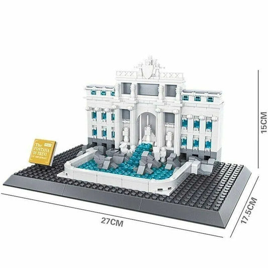MOC Architecture Rome Fontana Di Trevi Skyline Bricks 4212