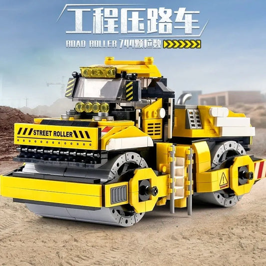 City Mini Road Roller Truck Technic Bricks Kids Toys